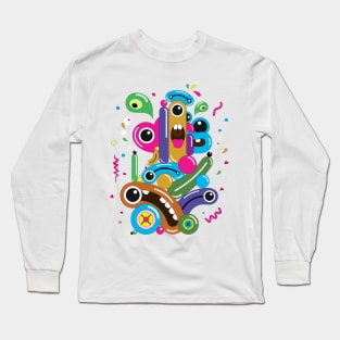 Bright cartoon doodle Long Sleeve T-Shirt